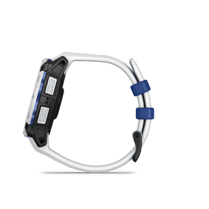 Garmin Instinct 3, (45mm), Solar, Whitestone with Whitestone/Bolt Blue Band (010-02934-03)