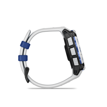 Garmin Instinct 3, (45mm), Solar, Whitestone with Whitestone/Bolt Blue Band (010-02934-03)