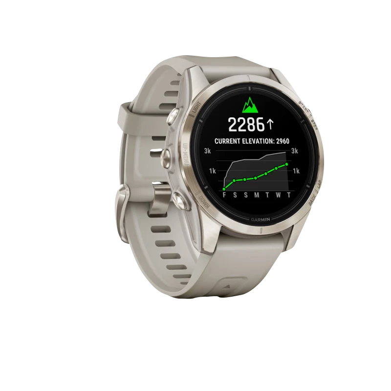 Garmin Epix Pro (Gen 2), 42 mm Sapphire Edition Soft Gold with Light Sand Band (010-02802-10) by Garmin