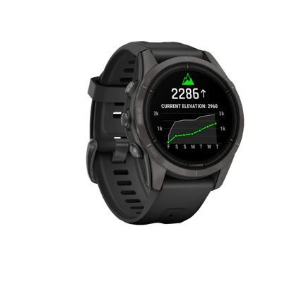 Garmin Epix Pro (Gen 2), 42 mm Sapphire Edition Carbon Gray DLC Titanium with Black Band (010-02802-14) by Garmin