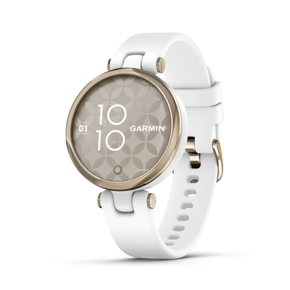 Garmin Lily Sport Edition, Cream Gold Bezel with White Case and Silicone Band (010-02384-00) by Garmin