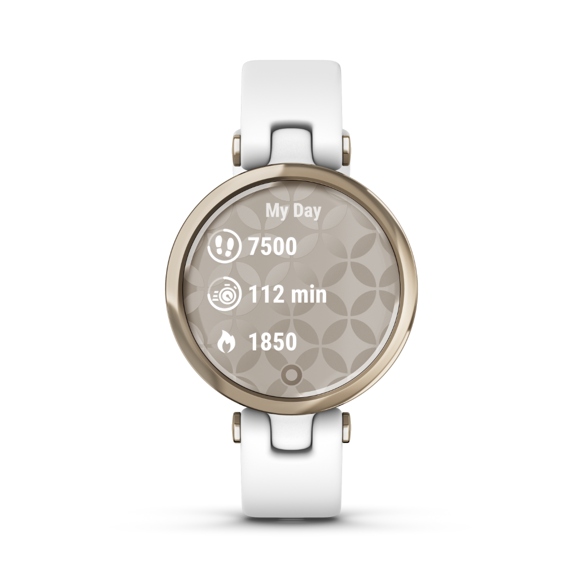 Garmin Lily Sport Edition, Cream Gold Bezel with White Case and Silicone Band (010-02384-00) by Garmin