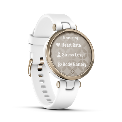 Garmin Lily Sport Edition, Cream Gold Bezel with White Case and Silicone Band (010-02384-00) by Garmin