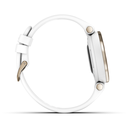 Garmin Lily Sport Edition, Cream Gold Bezel with White Case and Silicone Band (010-02384-00) by Garmin