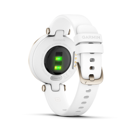 Garmin Lily Sport Edition, Cream Gold Bezel with White Case and Silicone Band (010-02384-00) by Garmin