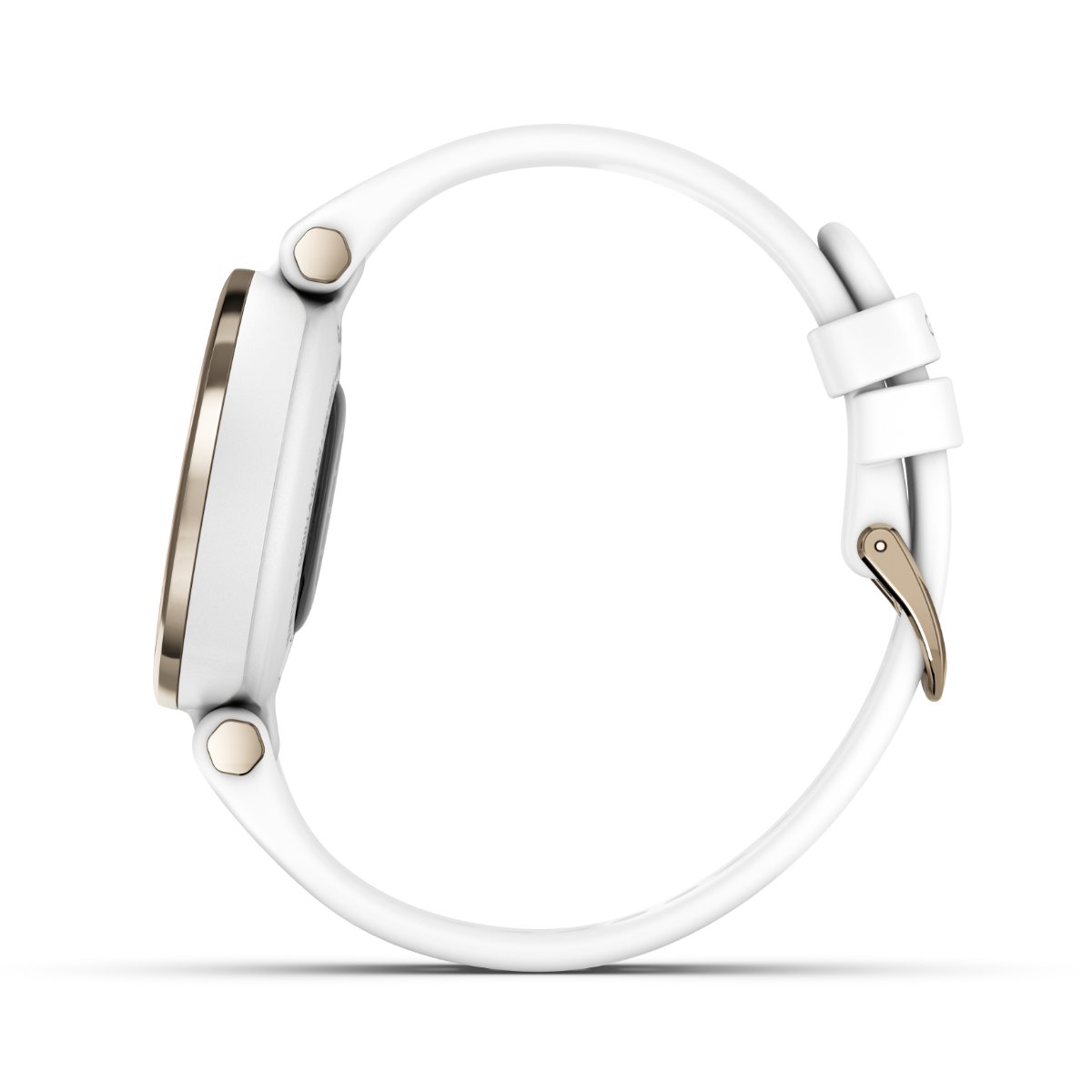 Garmin Lily Sport Edition, Cream Gold Bezel with White Case and Silicone Band (010-02384-00) by Garmin