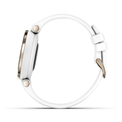 Garmin Lily Sport Edition, Cream Gold Bezel with White Case and Silicone Band (010-02384-00) by Garmin