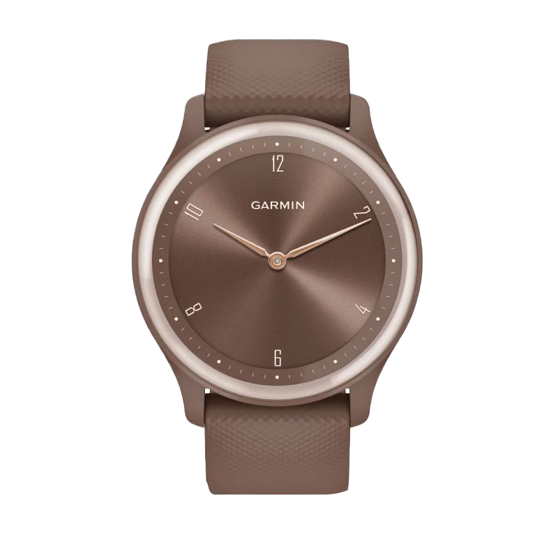Garmin Vívomove Sport, Cocoa w/ Peach Gold Accents (Garmin Certified Refurbished) by Garmin