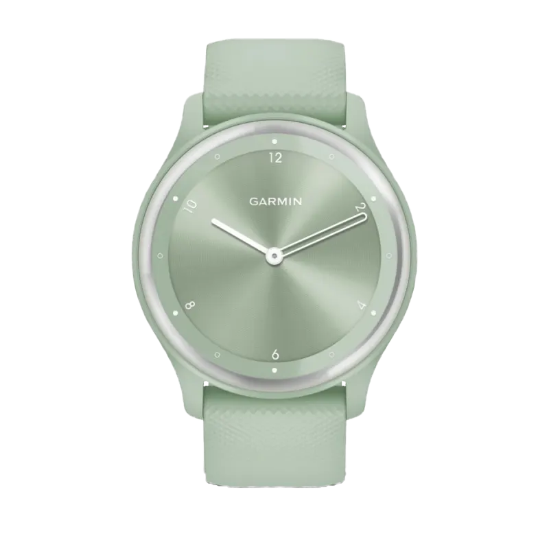 Garmin Vívomove Sport Cool Mint Case and Silicone Band with Silver Accents (Garmin Certified Refurbished) by Garmin