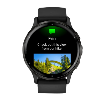 Garmin Venu 3, 45 mm Slate Stainless Steel Bezel with Black Case and Silicone Band (010-02784-01) by Garmin