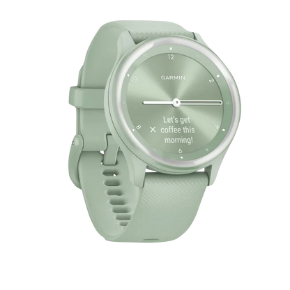 Garmin Vívomove Sport Cool Mint Case and Silicone Band with Silver Accents (Garmin Certified Refurbished) by Garmin