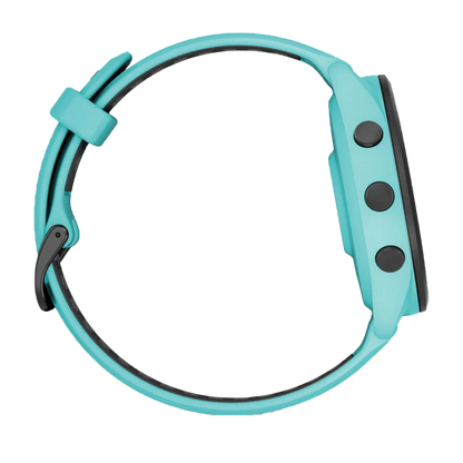 Garmin Forerunner 265, 46 mm Black Bezel with Aqua Case and Aqua/Black Silicone Band (010-02810-02) by Garmin