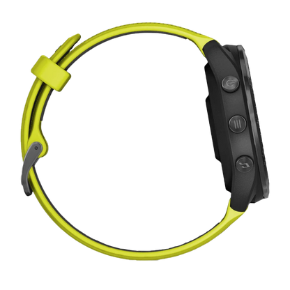 Garmin Forerunner 965, Carbon Gray DLC Titanium Bezel with Black Case and Amp Yellow/Black Silicone Band (010-02809-02) by Garmin