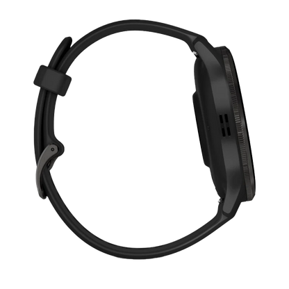 Garmin Venu 3, 45 mm Slate Stainless Steel Bezel with Black Case and Silicone Band (010-02784-01) by Garmin