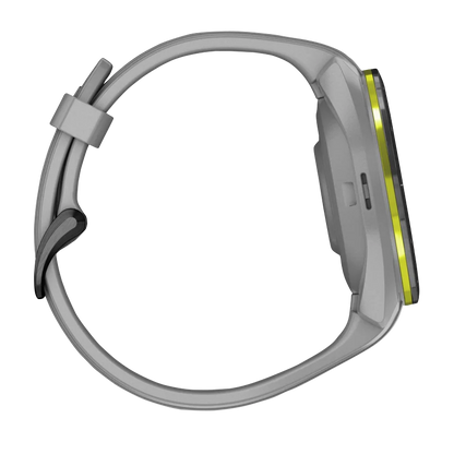 Garmin Approach S70, 42 mm Black/Amp Yellow Ceramic Bezel with Powder Gray Silicone Band (010-02746-01) by Garmin