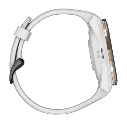 Garmin Approach S70, 42 mm Black/Peach Ceramic Bezel with White Silicone Band (010-02746-00) by Garmin