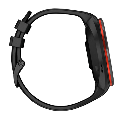 Garmin Approach S70, 47 mm Black/Red Ceramic Bezel with Black Silicone Band (010-02746-02) by Garmin