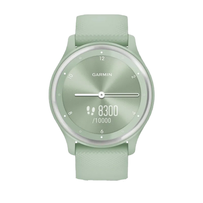 Garmin Vívomove Sport Cool Mint Case and Silicone Band with Silver Accents (Garmin Certified Refurbished) by Garmin