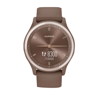 Garmin Vívomove Sport, Cocoa w/ Peach Gold Accents (Garmin Certified Refurbished) by Garmin