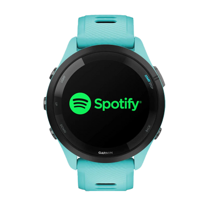 Garmin Forerunner 265, 46 mm Black Bezel with Aqua Case and Aqua/Black Silicone Band (010-02810-02) by Garmin