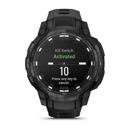 Garmin Instinct Crossover AMOLED Tactical Edition smartwatch, black rugged design