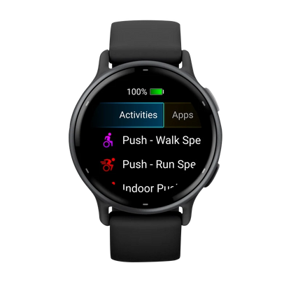 Garmin Vivoactive 5, Slate Aluminum Bezel with Black Case and Silicone Band (010-02862-10) by Garmin