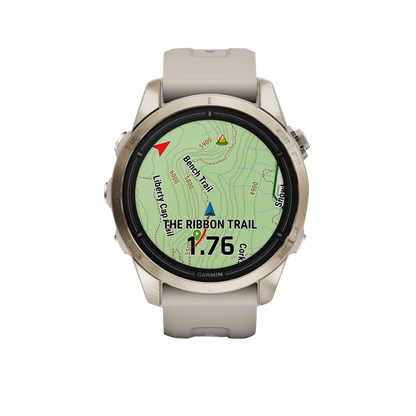 Garmin Epix Pro (Gen 2), 42 mm Sapphire Edition Soft Gold with Light Sand Band (010-02802-10) by Garmin