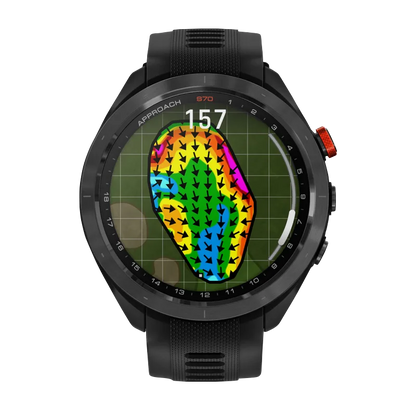 Garmin Approach S70, 47 mm Black/Red Ceramic Bezel with Black Silicone Band (010-02746-02) by Garmin