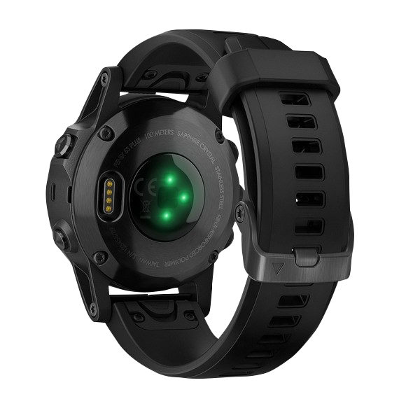 Garmin Fenix 5S Plus Sapphire Black w/ Black Band (010-01987-02) by Garmin