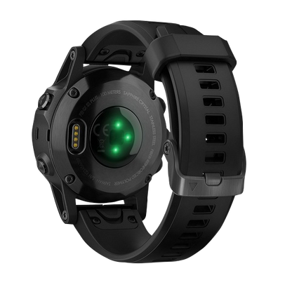 Garmin Fenix 5S Plus Sapphire Black w/ Black Band (010-01987-02) by Garmin