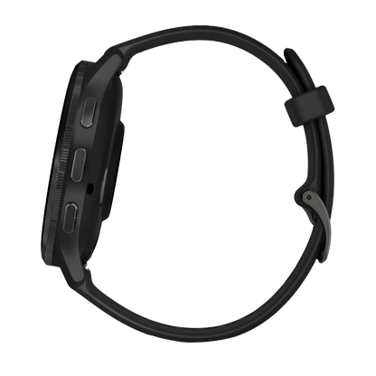 Garmin Venu 3, 45 mm Slate Stainless Steel Bezel with Black Case and Silicone Band (010-02784-01) by Garmin