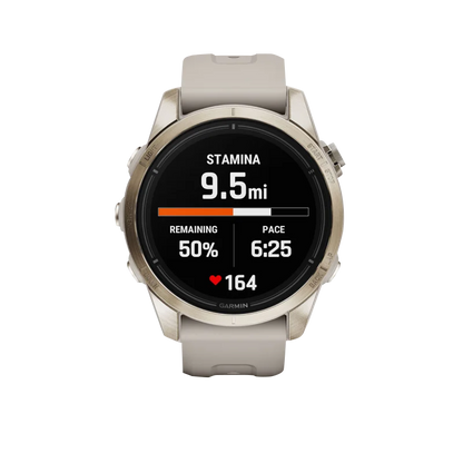 Garmin Epix Pro (Gen 2), 42 mm Sapphire Edition Soft Gold with Light Sand Band (010-02802-10) by Garmin