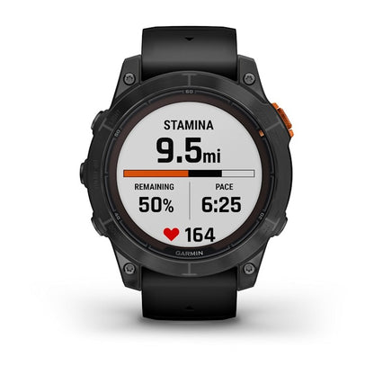 Garmin fēnix 7 Pro Solar Edition slate gray smartwatch with black band