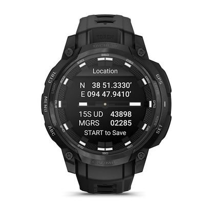 Garmin Instinct Crossover AMOLED Tactical Edition watch, black rugged GPS smartwatch