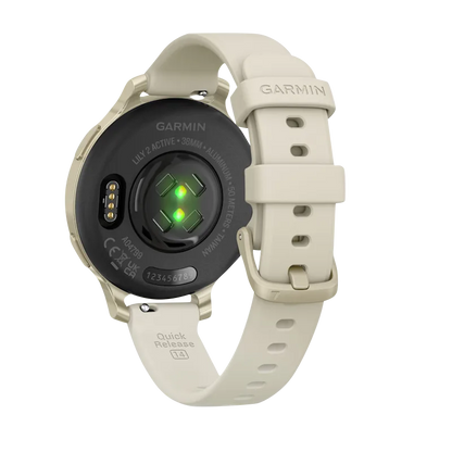 Garmin Lily 2 Active, Lunar Gold with Bone Silicone Band (010-02891-00) by Garmin