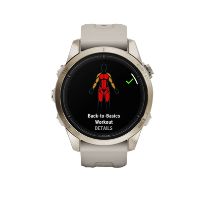 Garmin Epix Pro (Gen 2), 42 mm Sapphire Edition Soft Gold with Light Sand Band (010-02802-10) by Garmin