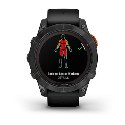 Garmin fenix 7 Pro Solar Edition smartwatch, slate gray case with black band