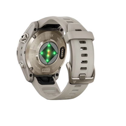 Garmin Epix Pro (Gen 2), 42 mm Sapphire Edition Soft Gold with Light Sand Band (010-02802-10) by Garmin