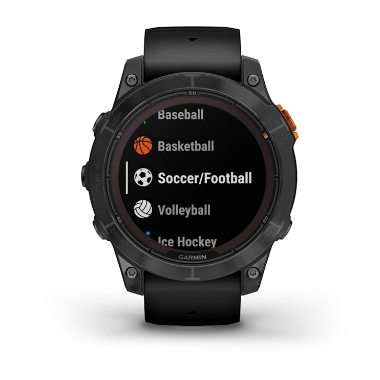 Garmin fēnix 7 Pro Solar Edition smartwatch with slate gray bezel and black band