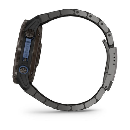 Garmin Descent Mk3i 51 mm carbon-grey DLC titanium watch with DLC titanium band
