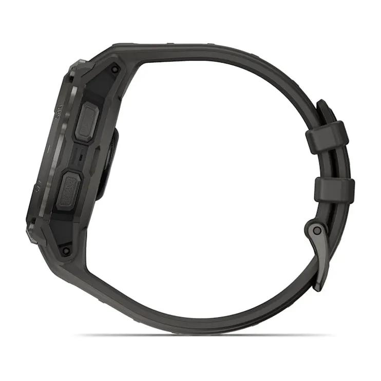 Garmin Instinct Crossover AMOLED smartwatch in dark gray, rugged design
