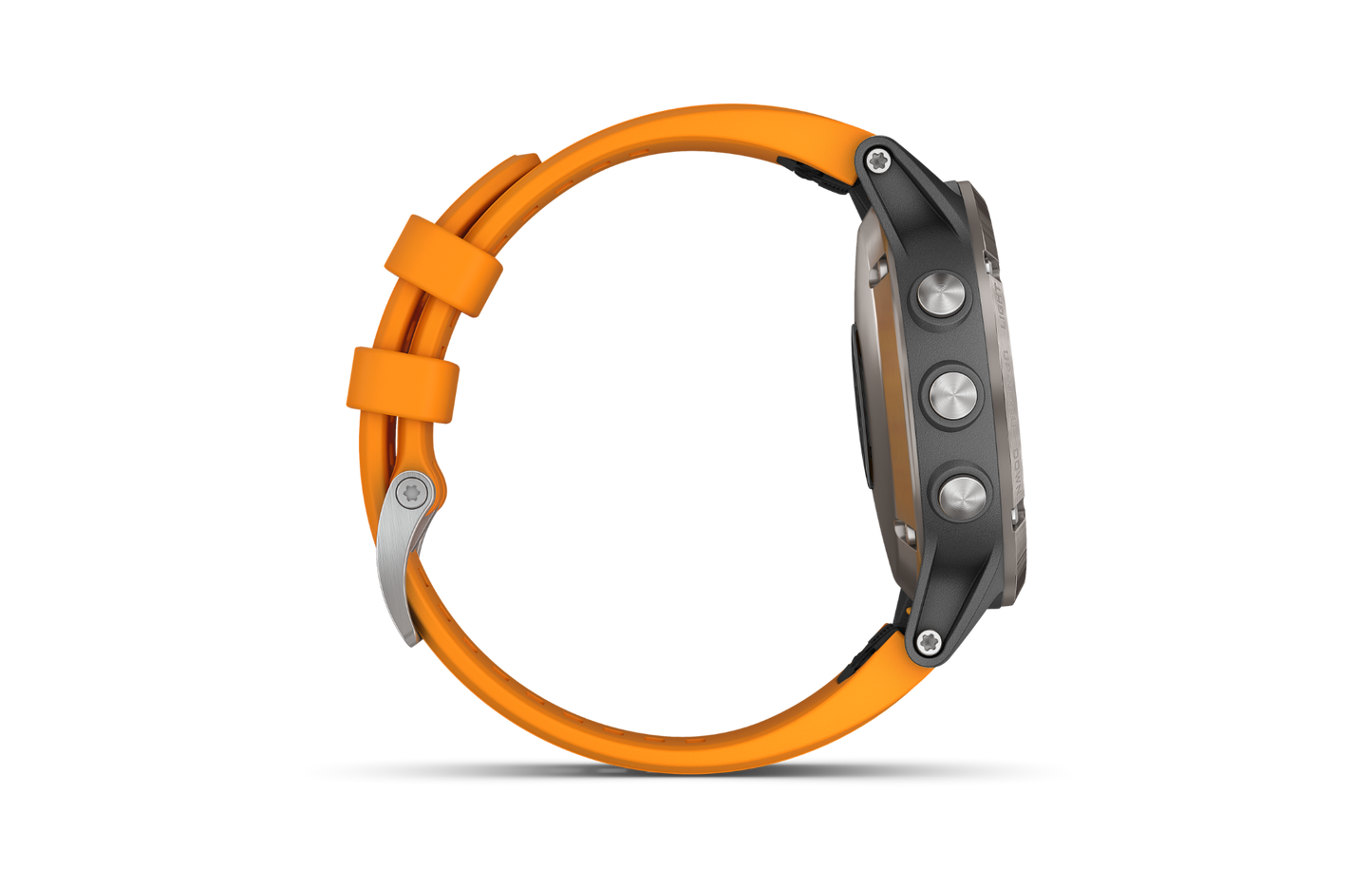 Garmin fenix 5 plus sapphire titanium with solar flare orange band cheap