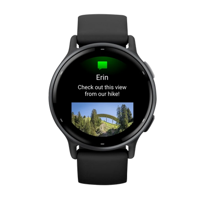 Garmin Vivoactive 5, Slate Aluminum Bezel with Black Case and Silicone Band (010-02862-10) by Garmin