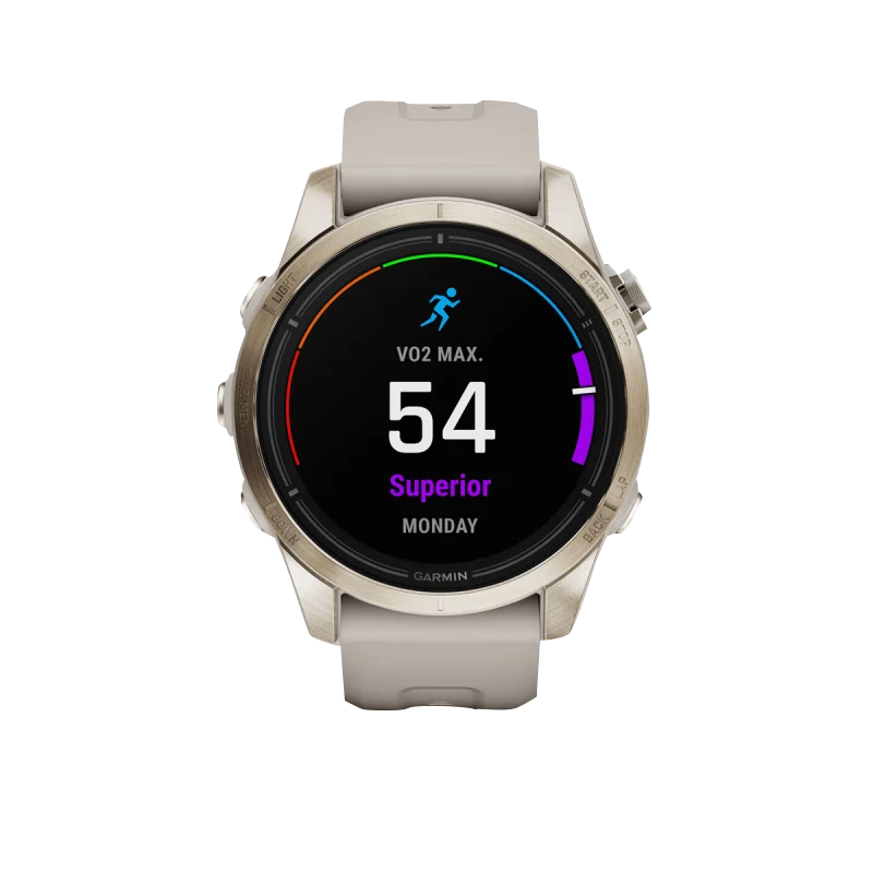 Garmin Epix Pro (Gen 2), 42 mm Sapphire Edition Soft Gold with Light Sand Band (010-02802-10) by Garmin