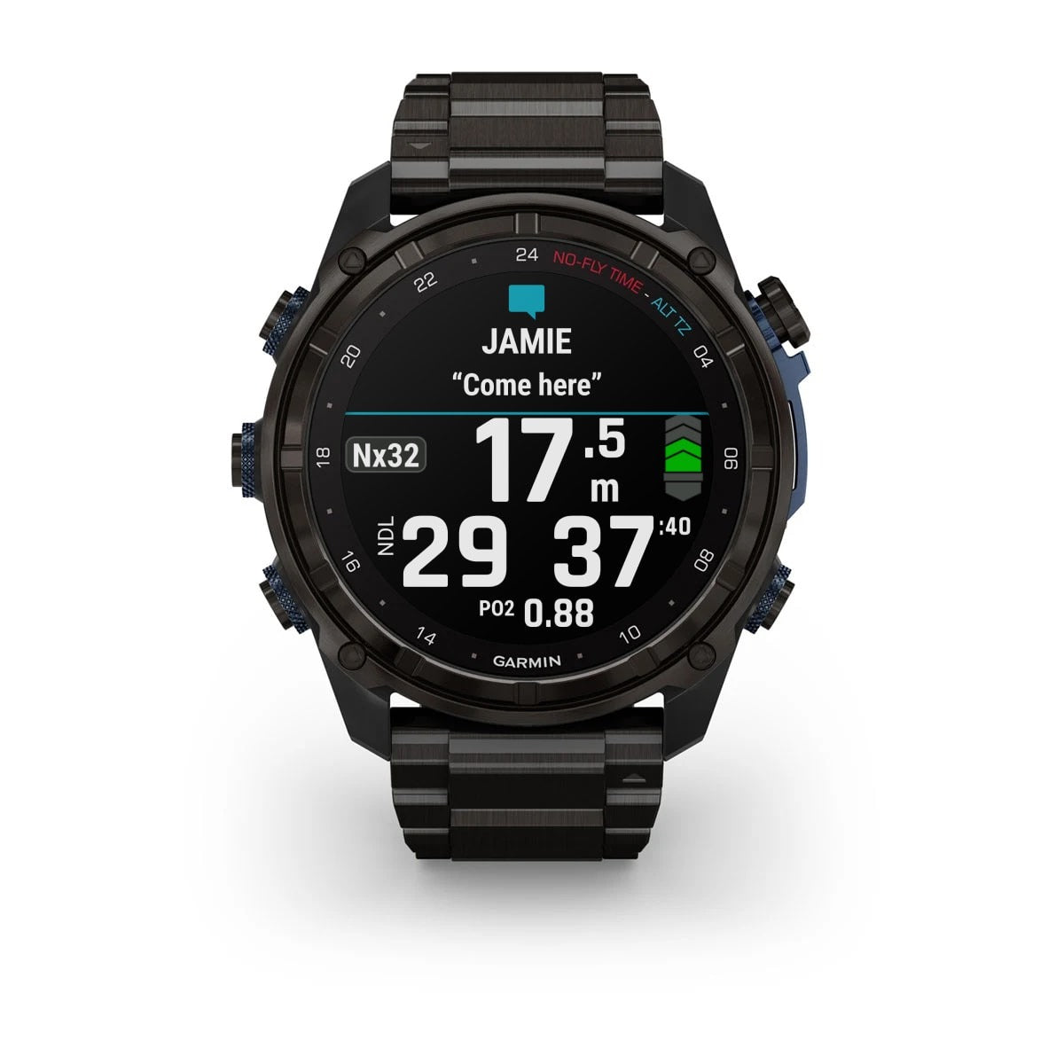 Garmin Descent Mk3i 51 mm carbon grey DLC titanium watch with DLC titanium band