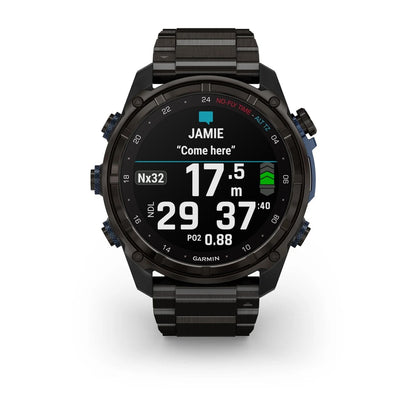 Garmin Descent Mk3i 51 mm carbon grey DLC titanium watch with DLC titanium band