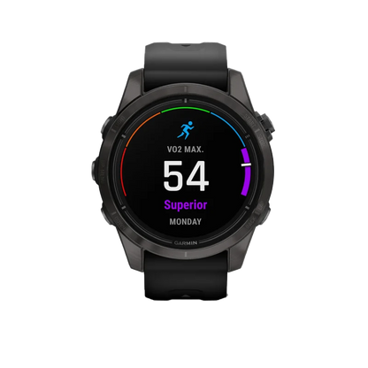 Garmin Epix Pro (Gen 2), 42 mm Sapphire Edition Carbon Gray DLC Titanium with Black Band (010-02802-14) by Garmin