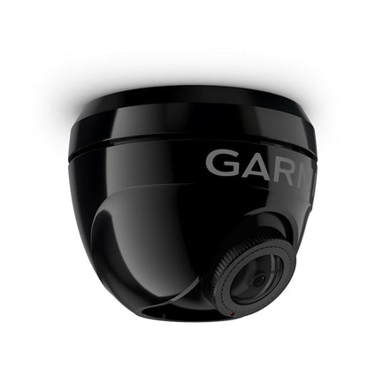 Garmin GC 245 surface-mount marine camera, black dome with Garmin logo.