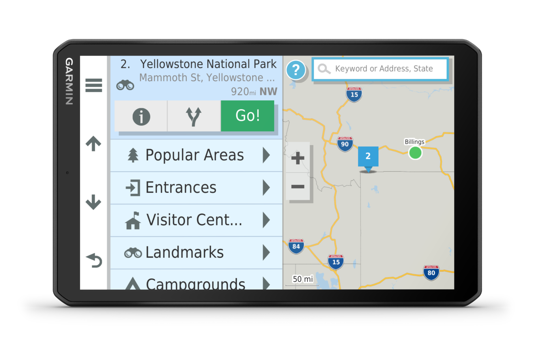 Garmin RV 890 8 inch GPS Navigator - Thumbnail 2