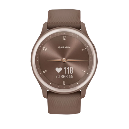 Garmin Vívomove Sport, Cocoa w/ Peach Gold Accents (Garmin Certified Refurbished) by Garmin
